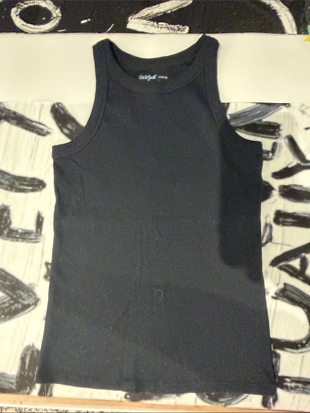 Cat & Jack Black Ribbed Tank Top Kids